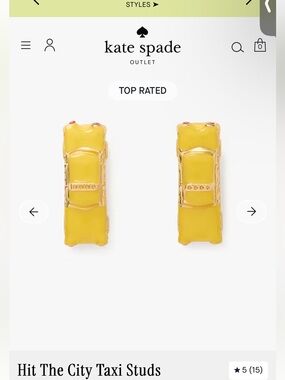 Kate Spade Hit The City Yellow Taxi stud earrings